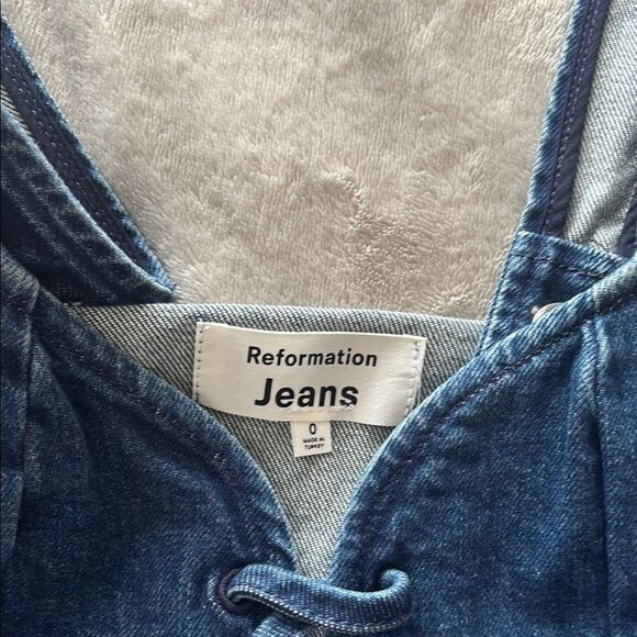 Reformation Blue Denim Corset Top size 0 - Picture 2 of 7